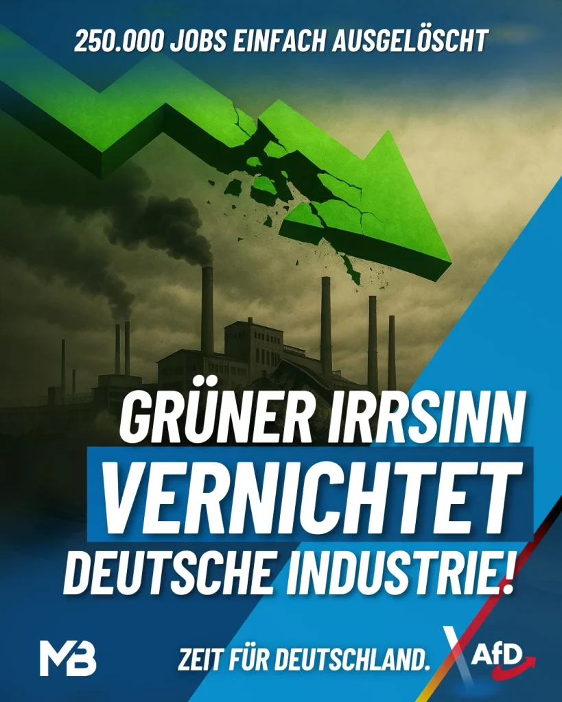 Grüner Irrsinn vernichtet deutsche Industrie!